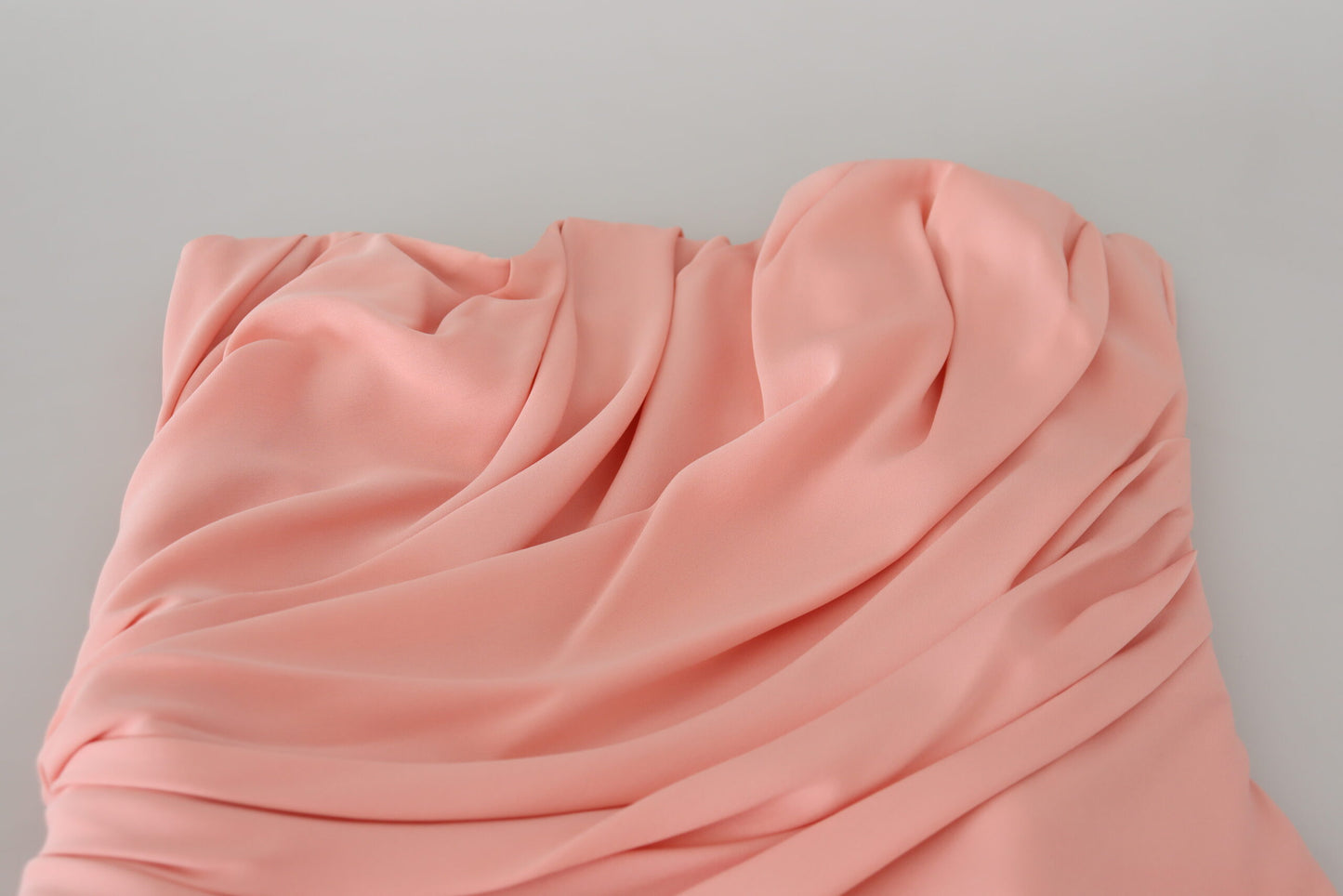 Dolce & Gabbana Pink Seide Stretch trägerloser Scheide Kleid