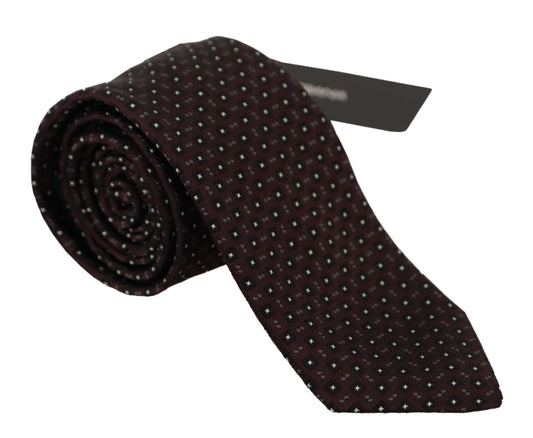 Dolce & Gabbana Black Square Geometrisches Muster Krawattenzubehör