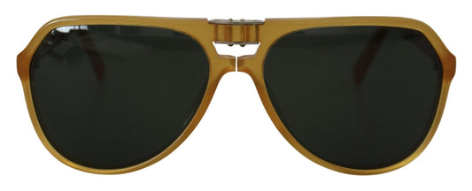 Dolce & Gabbana gelbes Acetat schwarzer Linsenflieger DG4196 Sonnenbrille