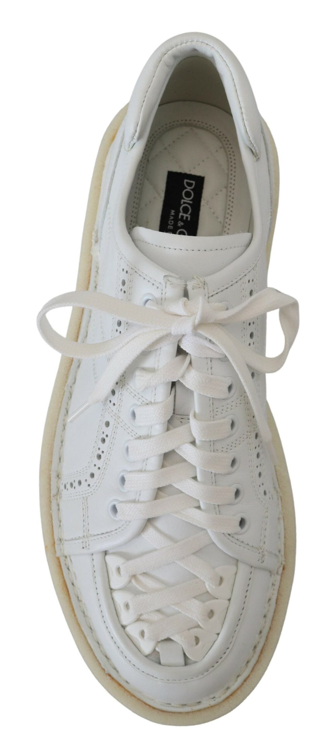 Dolce & Gabbana in pelle bianca bassa top sneaker oxford scarpe casual