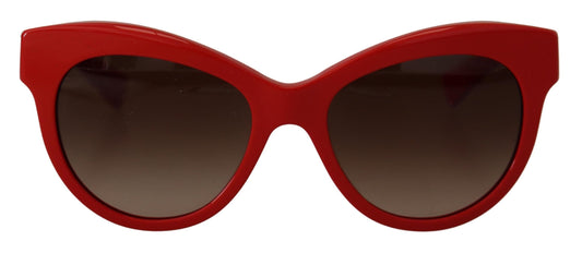 Dolce & Gabbana Red Cat Eye Lens Blumenarmfarben DG4215 Sonnenbrille