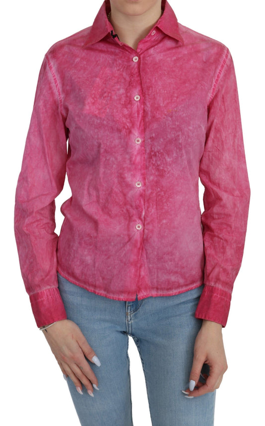 Ermanno Scervino Pink Hemd Hemdbluse Top Langarm -Hemd