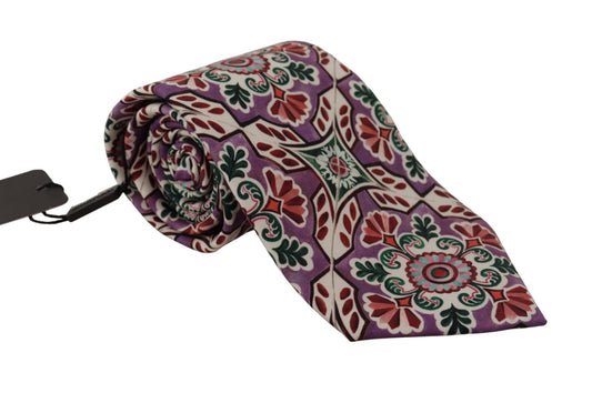 Dolce & Gabbana Multicolor Fantasy Muster Krawatte Accessoire