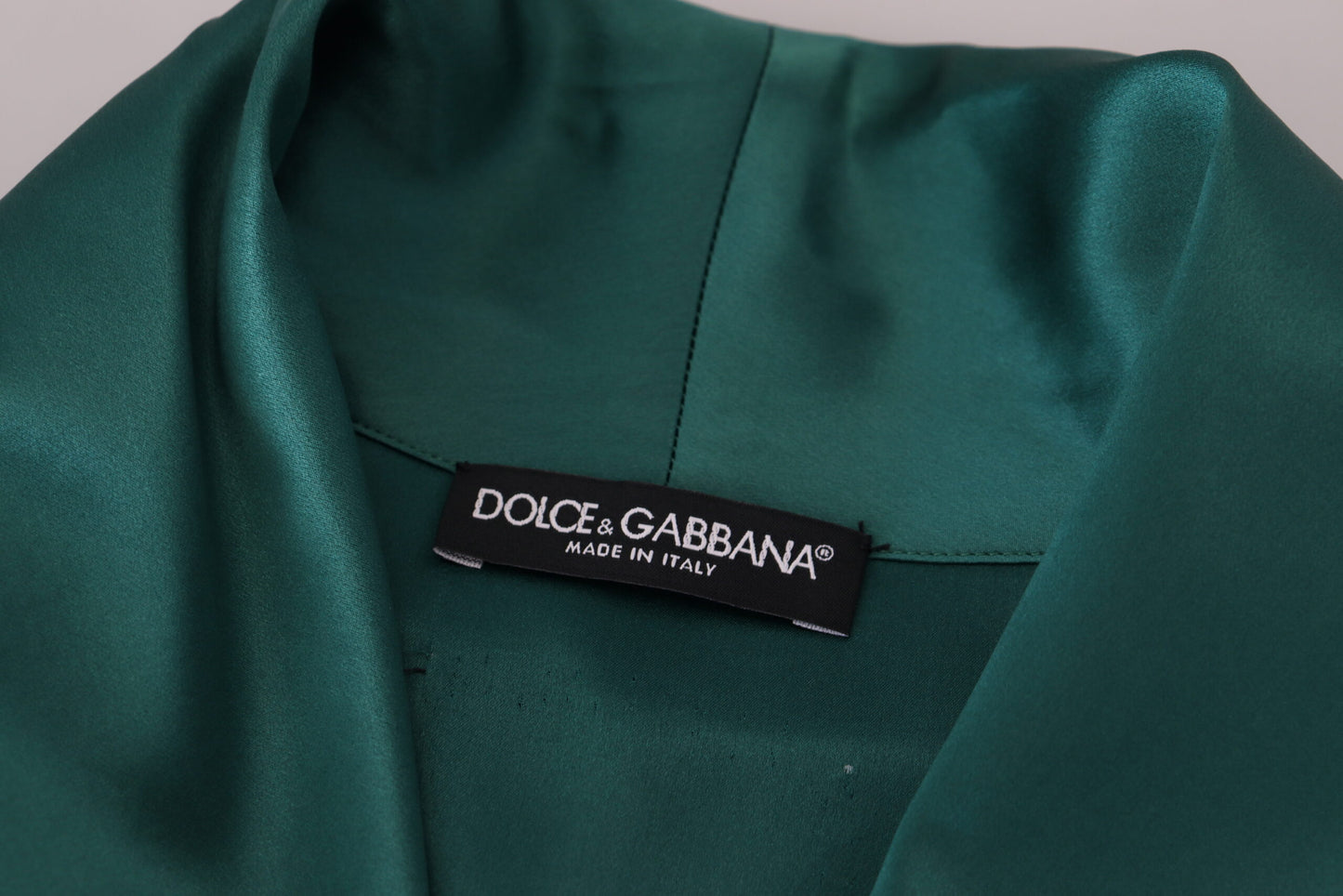 Dolce & Gabbana Green Silk Belt Belt Sleep abbigliamento