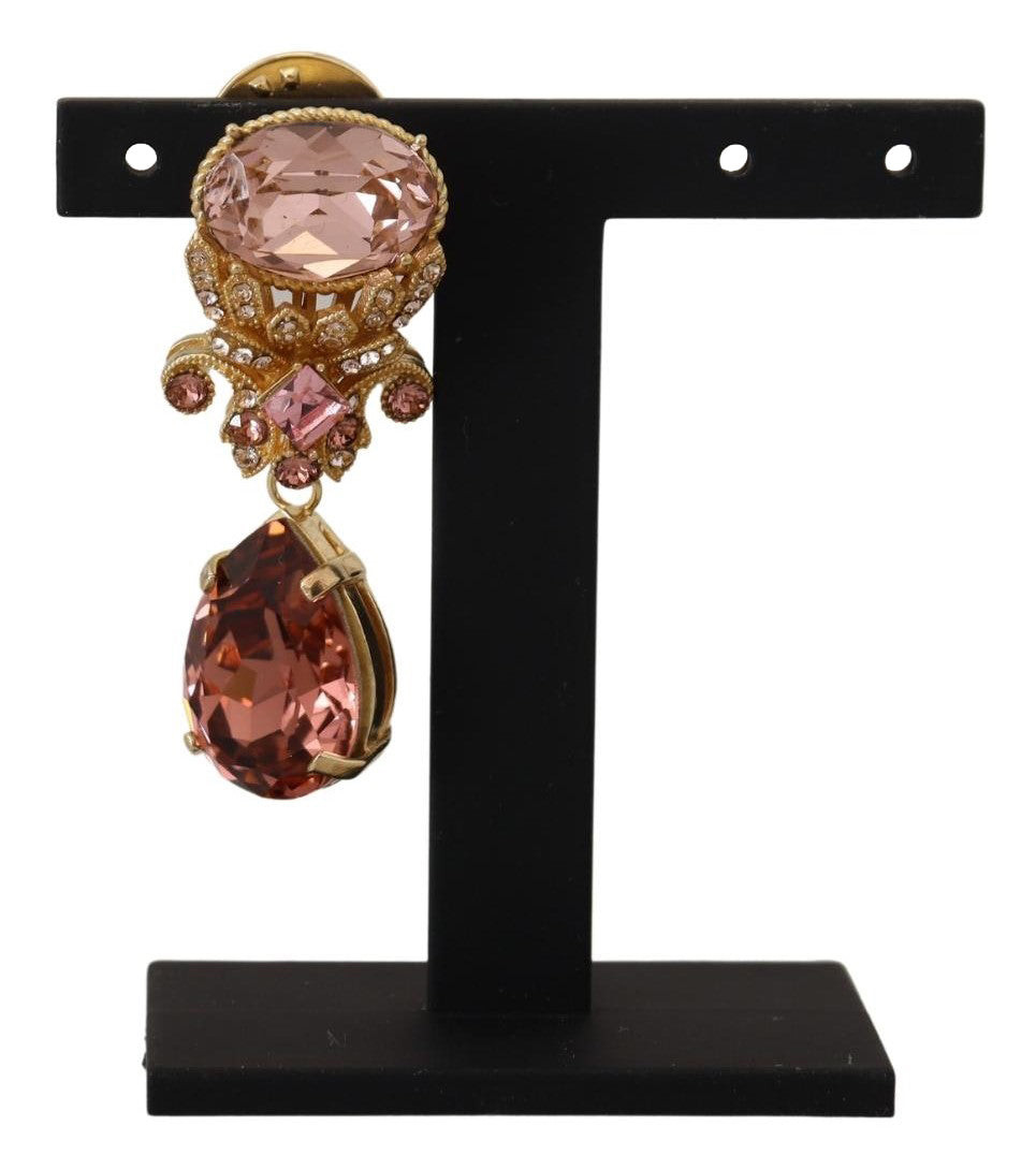 Dolce & Gabbana Gold Tone Brass Crystal Crystal Bilch Penale