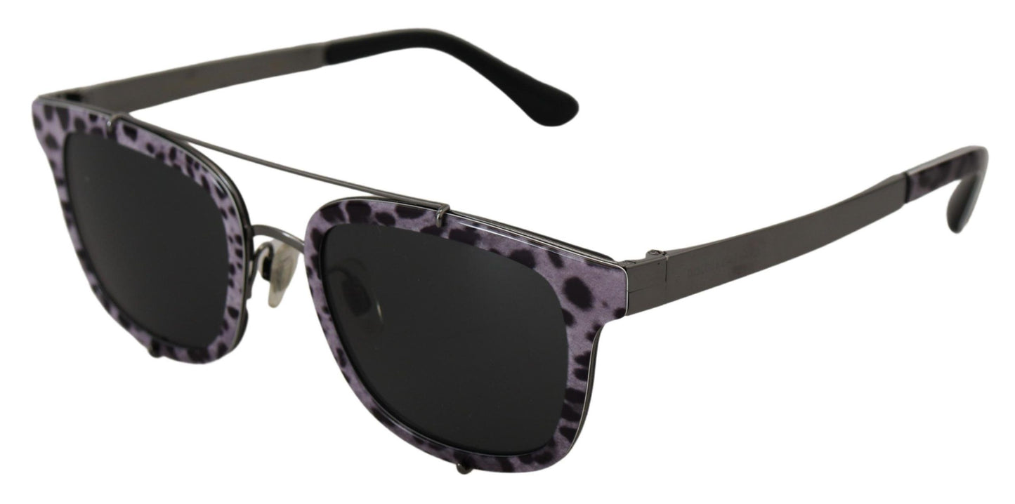 Dolce & Gabbana Purple Leopard Metal Frame Women Shades DG2175 Occhiali da sole DG2175