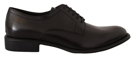 Dolce & Gabbana in pelle nera Lace su scarpe da uomo derby formale