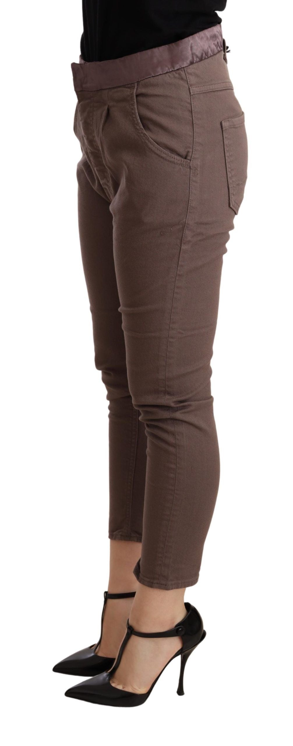 Ciclo Brown Brown Mid Cropped Skinny Stretch Grouser