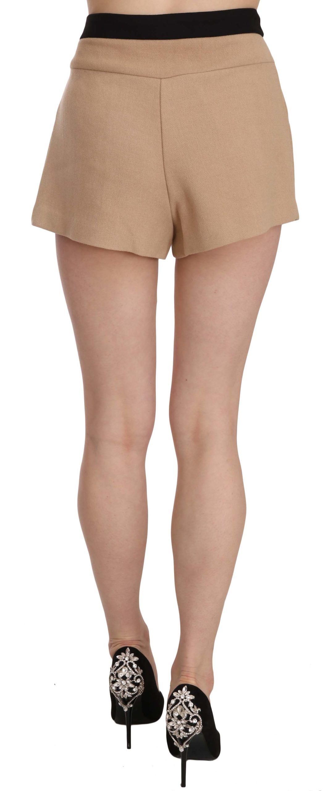 Kostüm National Shorts Beige Cotton Mid Taille Mini Short
