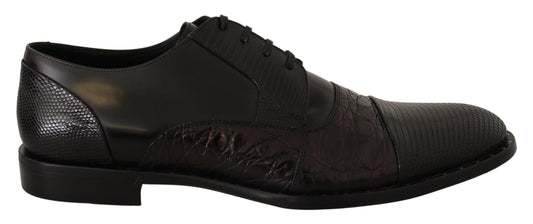 Dolce & Gabbana in pelle nera pelli esotiche scarpe formali