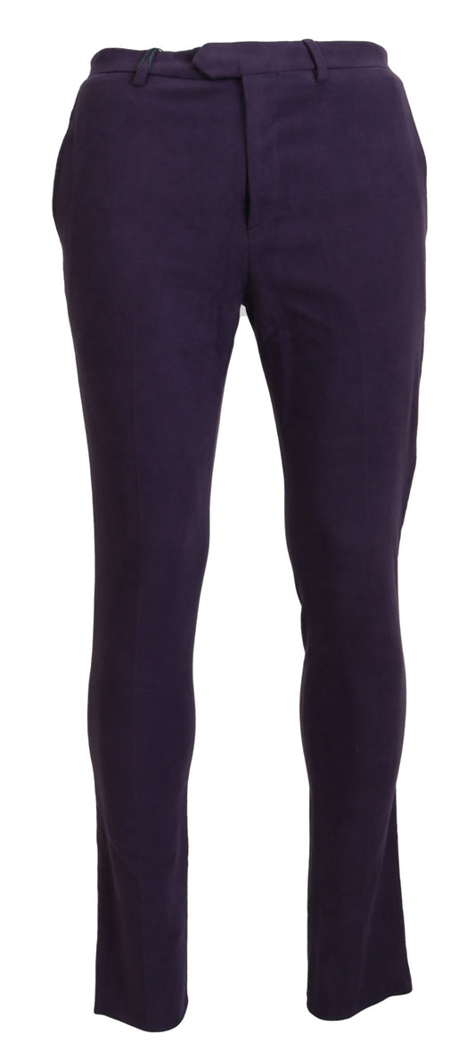 Pantalon pour hommes effilés en coton pur pourpre Benvenga Purple