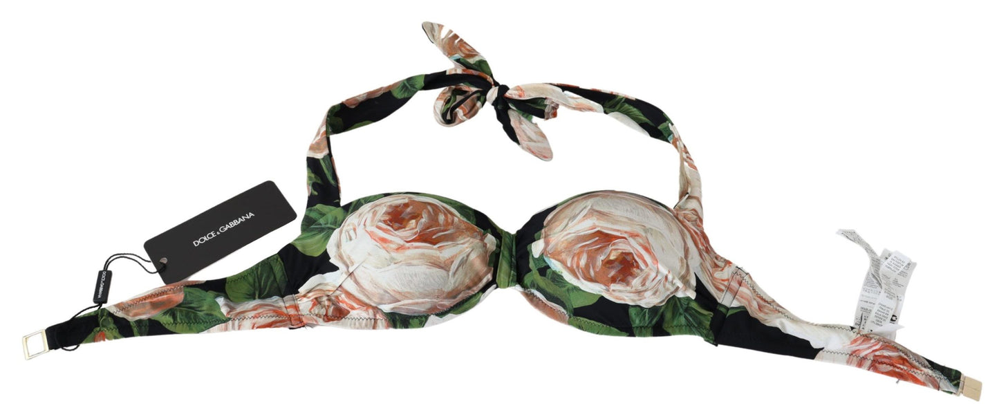 Dolce & Gabbana Multicolor Floral Imprimerie de la plage de plage Bikini Tops