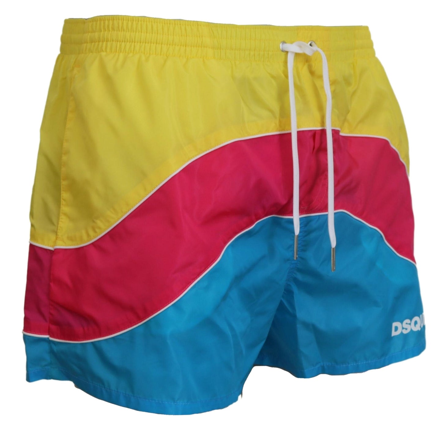 Dsquared ² Multicolor Logo Stampa Men Shorts Shorts Shorts Swimswear