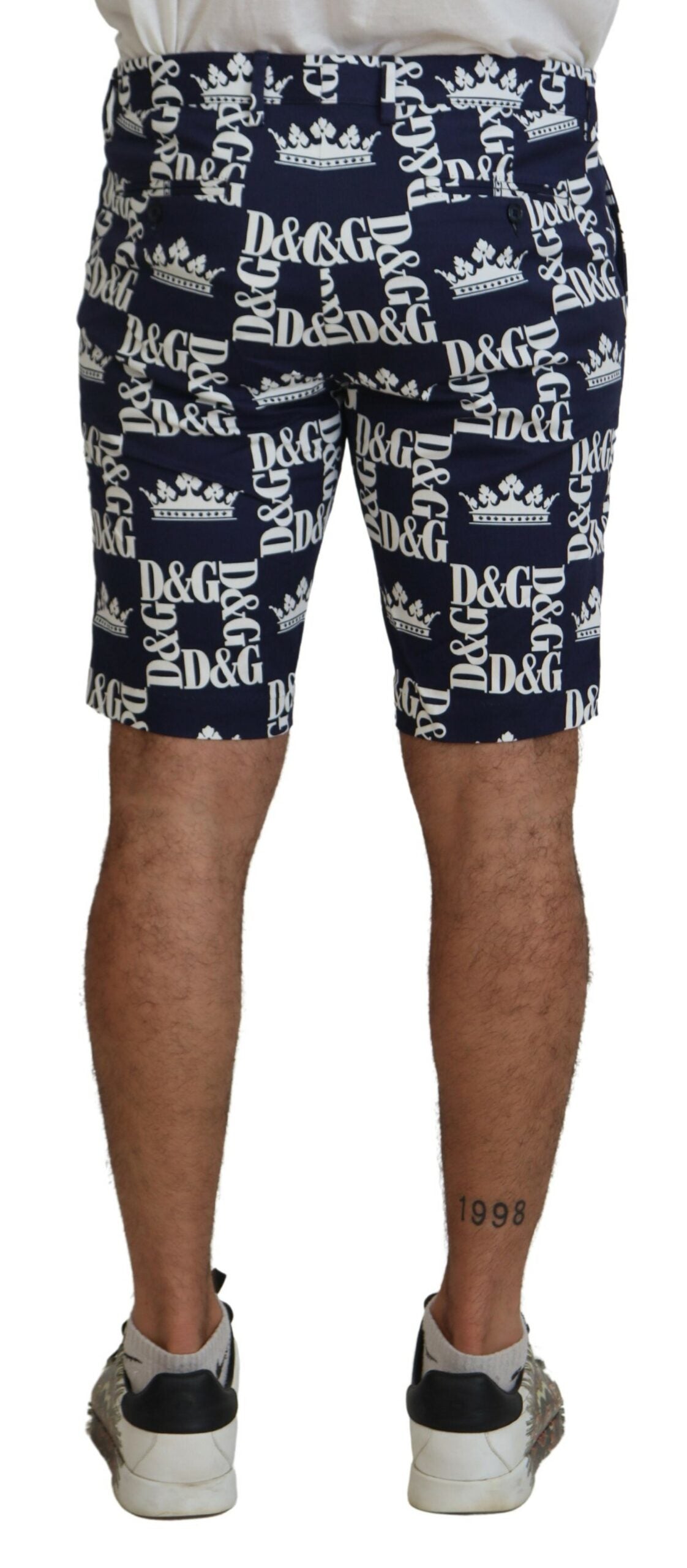 Dolce & Gabbana Casual Crown Print Chinos Shorts