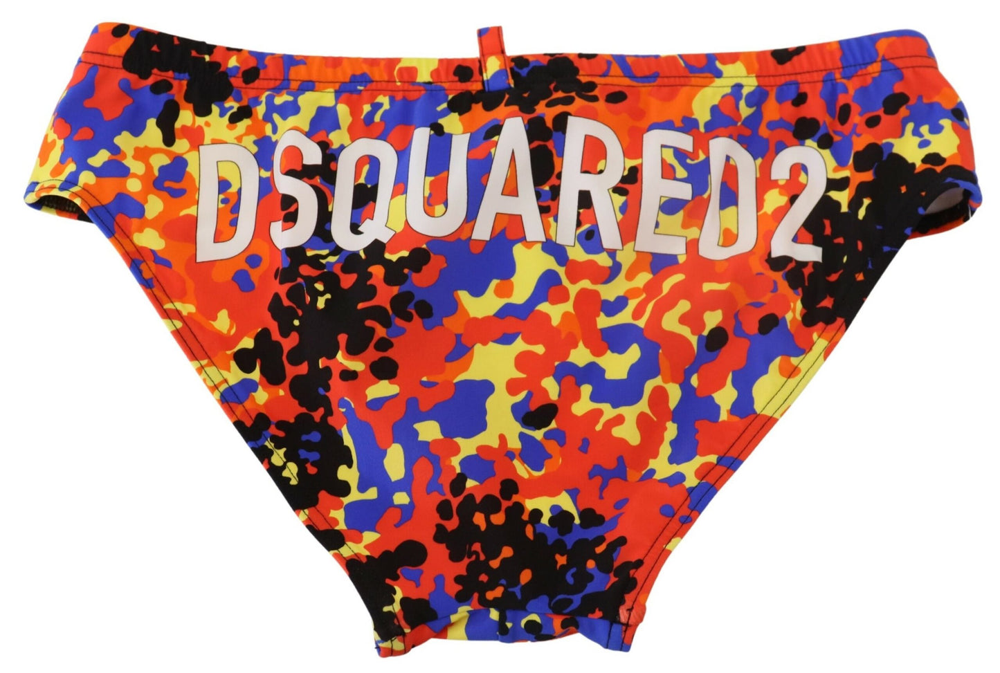Dsquared² Multicolor Logo Stampato Men Swim Brief Swimwear