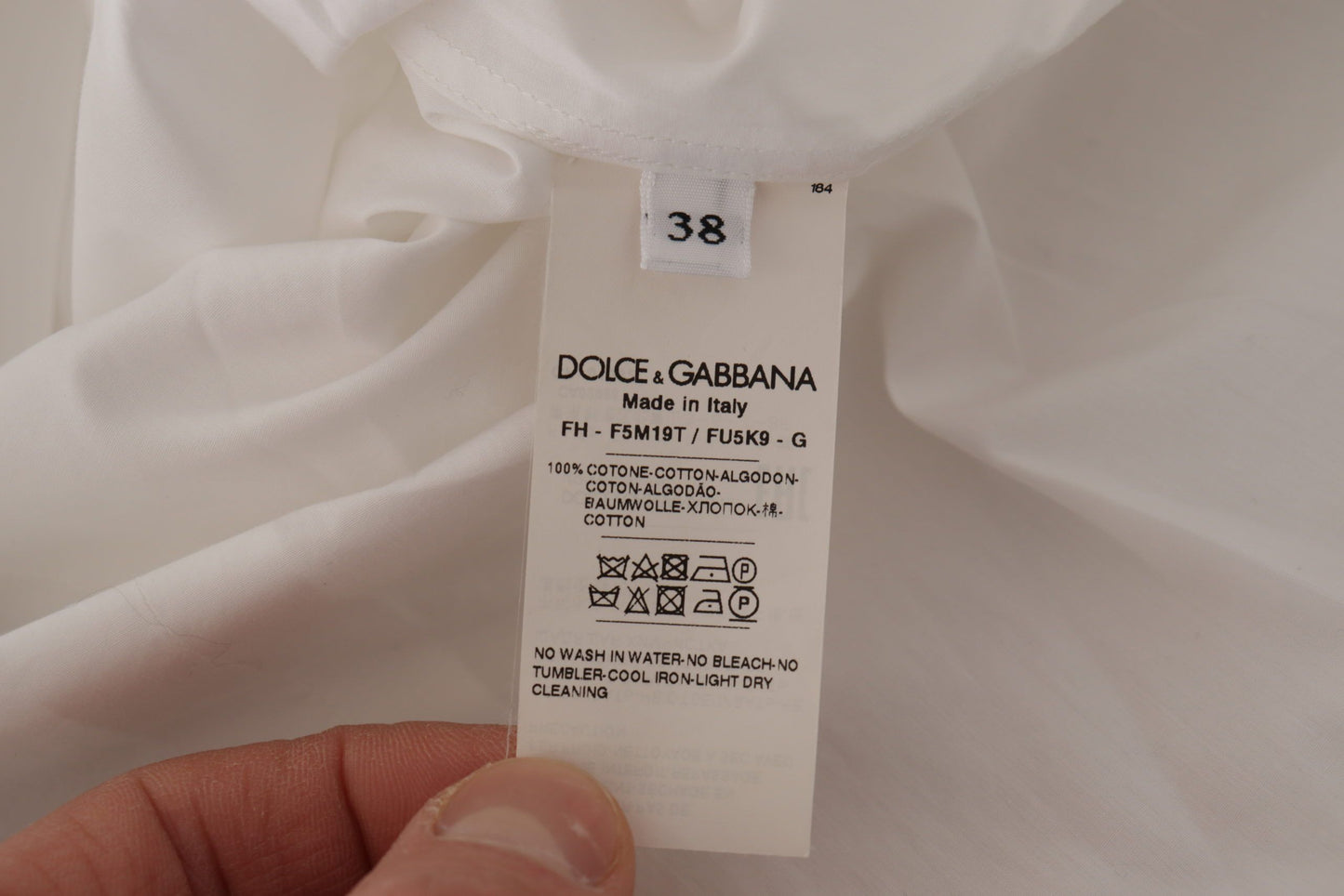 Camicetta formale con smolgugia senza maniche bianche Dolce & Gabbana
