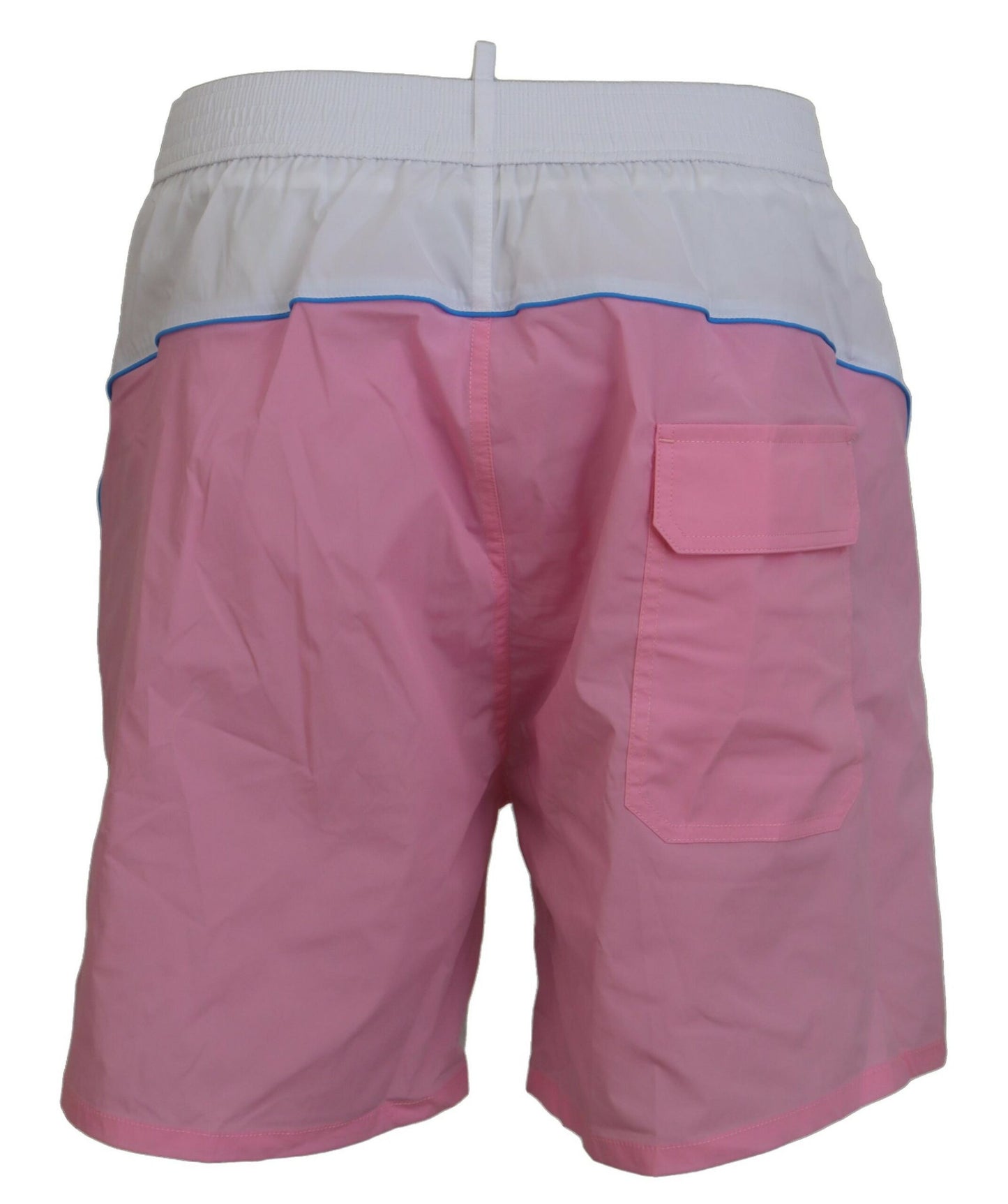Dsquared ² Pink White Pink Stampa Men Shorts Shorts Shorts Swimwear