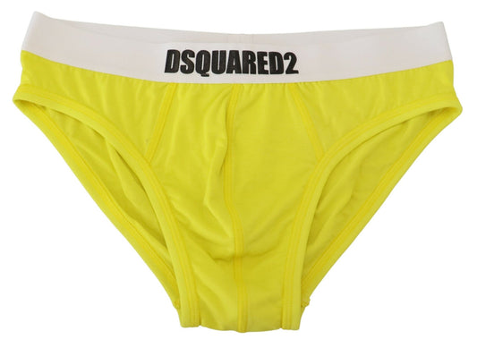 Dsquared² gelb weißes Logo Modal Stretch Männer kurze Unterwäsche kurze Unterwäsche
