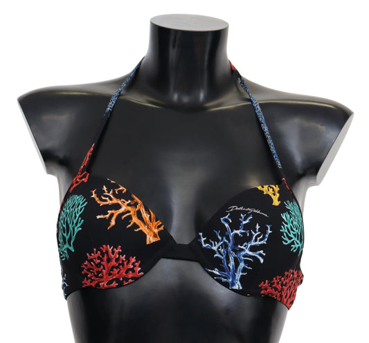 Coralli neri Dolce & Gabbana Stampa Donne Beachwear Bikini Tops