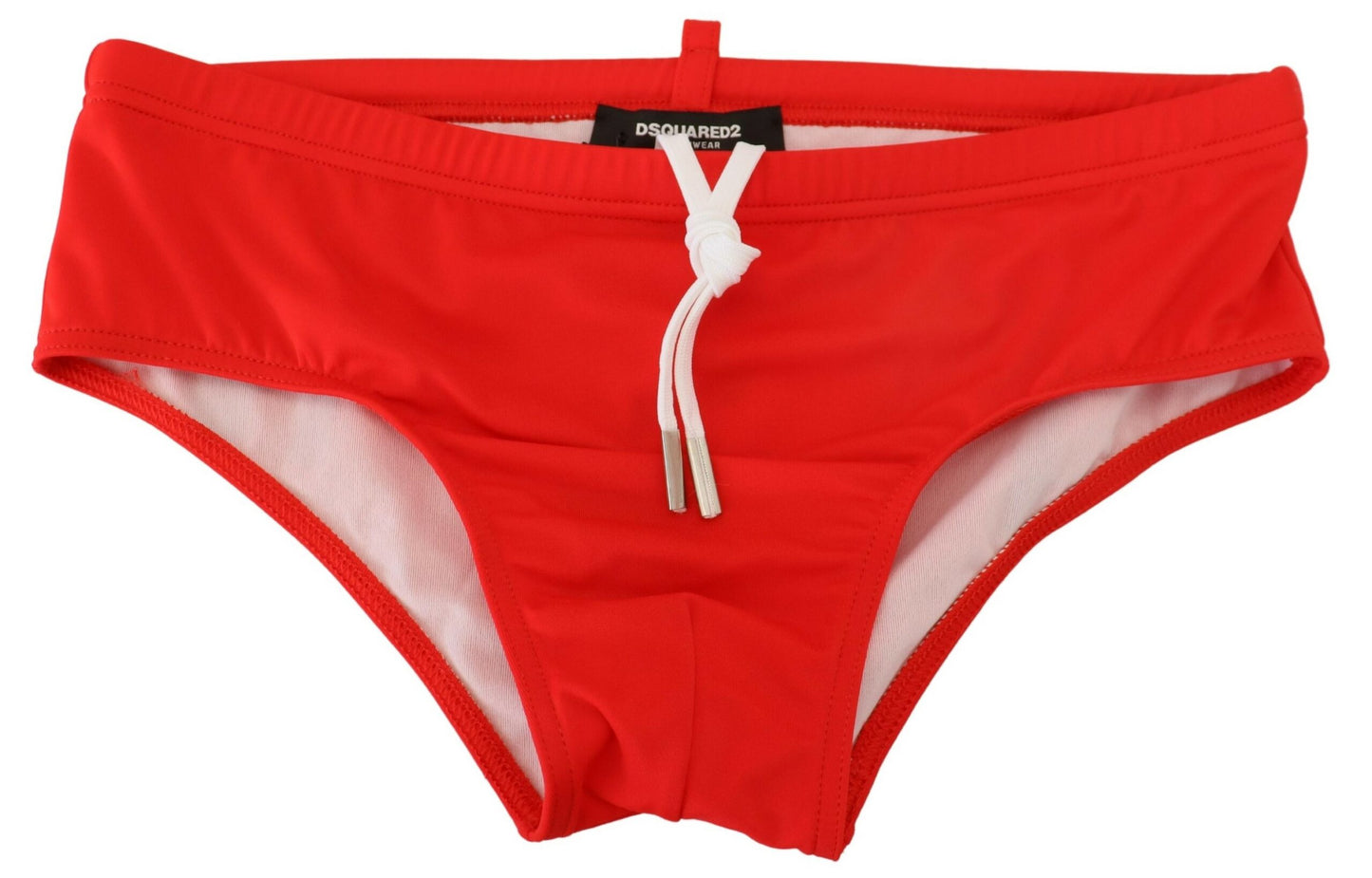 DSquared² Red Black Icon Print Mens Mens Swim Brief Swimwear