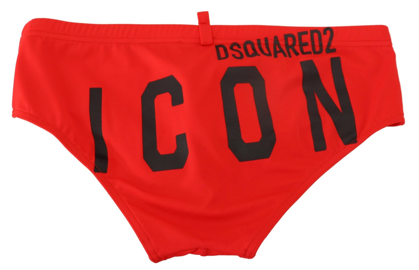 DSquared² Red Black Icon Print Mens Mens Swim Brief Swimwear