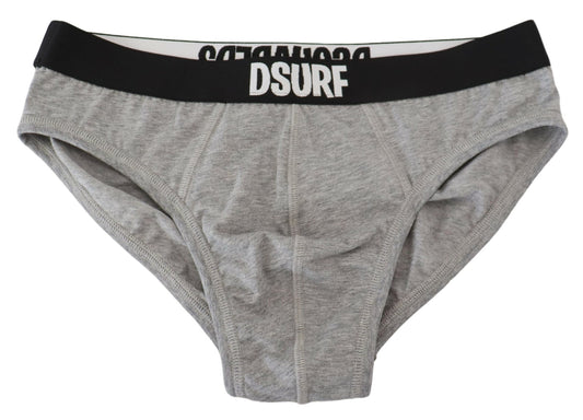 Dsquared ² grigio dsurf logo cotone elastico uomo breve biancheria intima