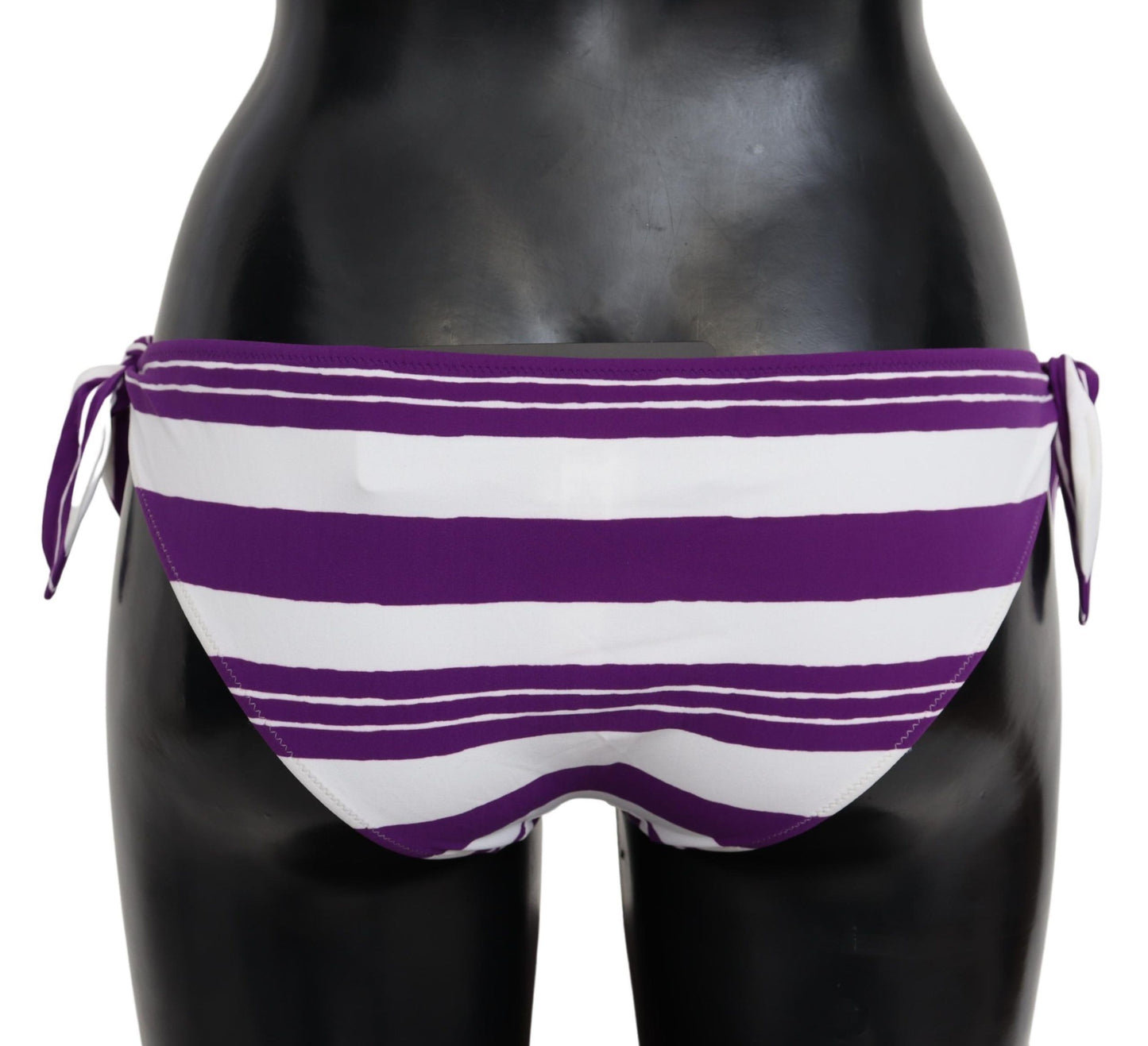 Dolce & Gabbana Purple White Stripes Bikini Bottom Bikini
