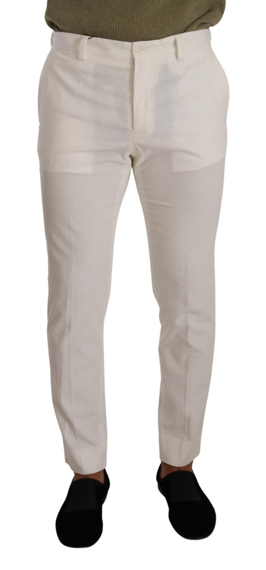 Pantalon pantalon skinny en coton blanc Dolce & Gabbana