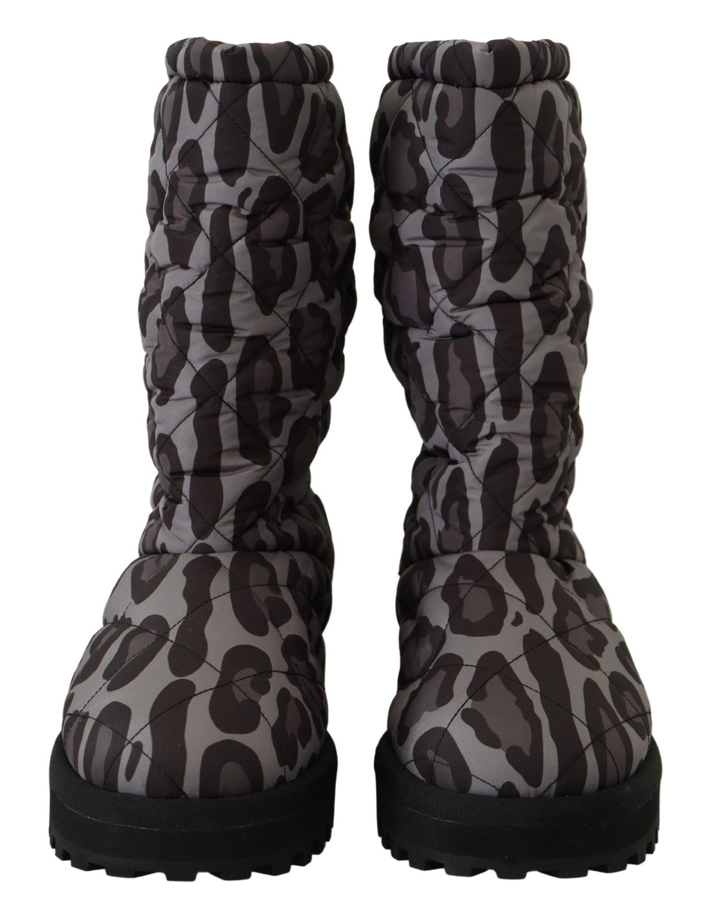 Stivali leopardi grigi Dolce & Gabbana