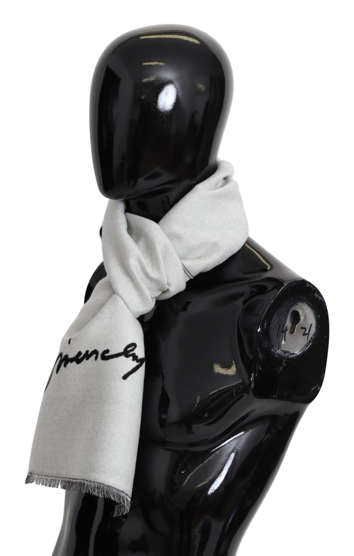 Givenchy Black White Woll Unisex Winter warmer Schal Wickelschal