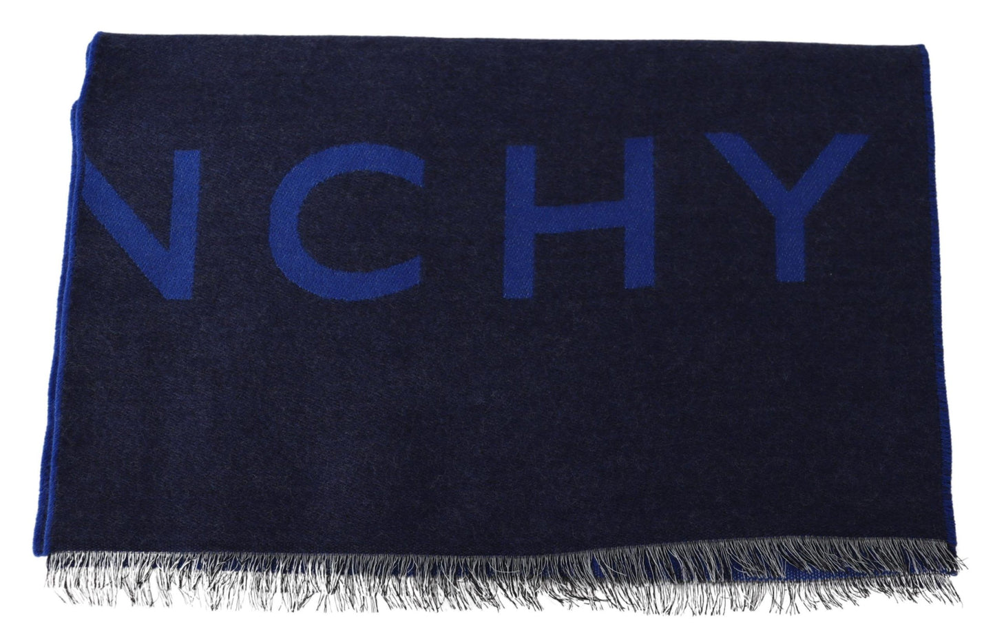 Givenchy Blue Wool Unisexe Winter Warf Scarf Wrap