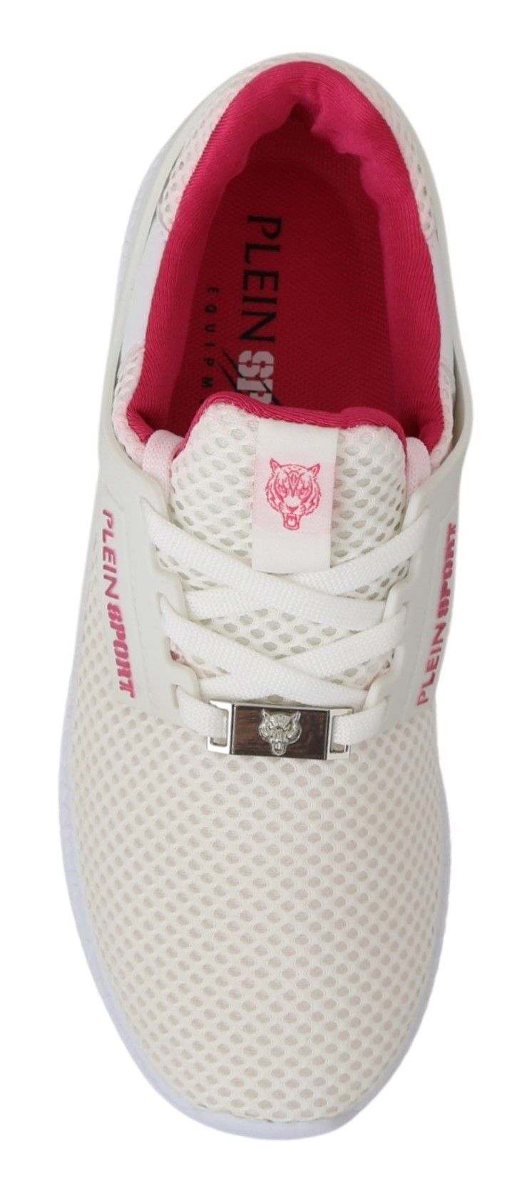 Philipp Plein White Rose Polyester Becky Sneakers Chaussures