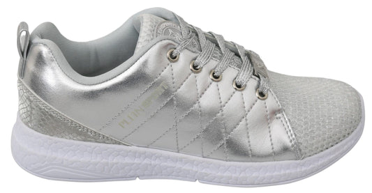 Philipp Plein Gisella Silver Polyester Sneakers Chaussures
