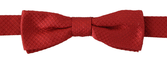 Dolce & Gabbana Red 100% Seidenverstellbarer Nackenpapillon Krawatte