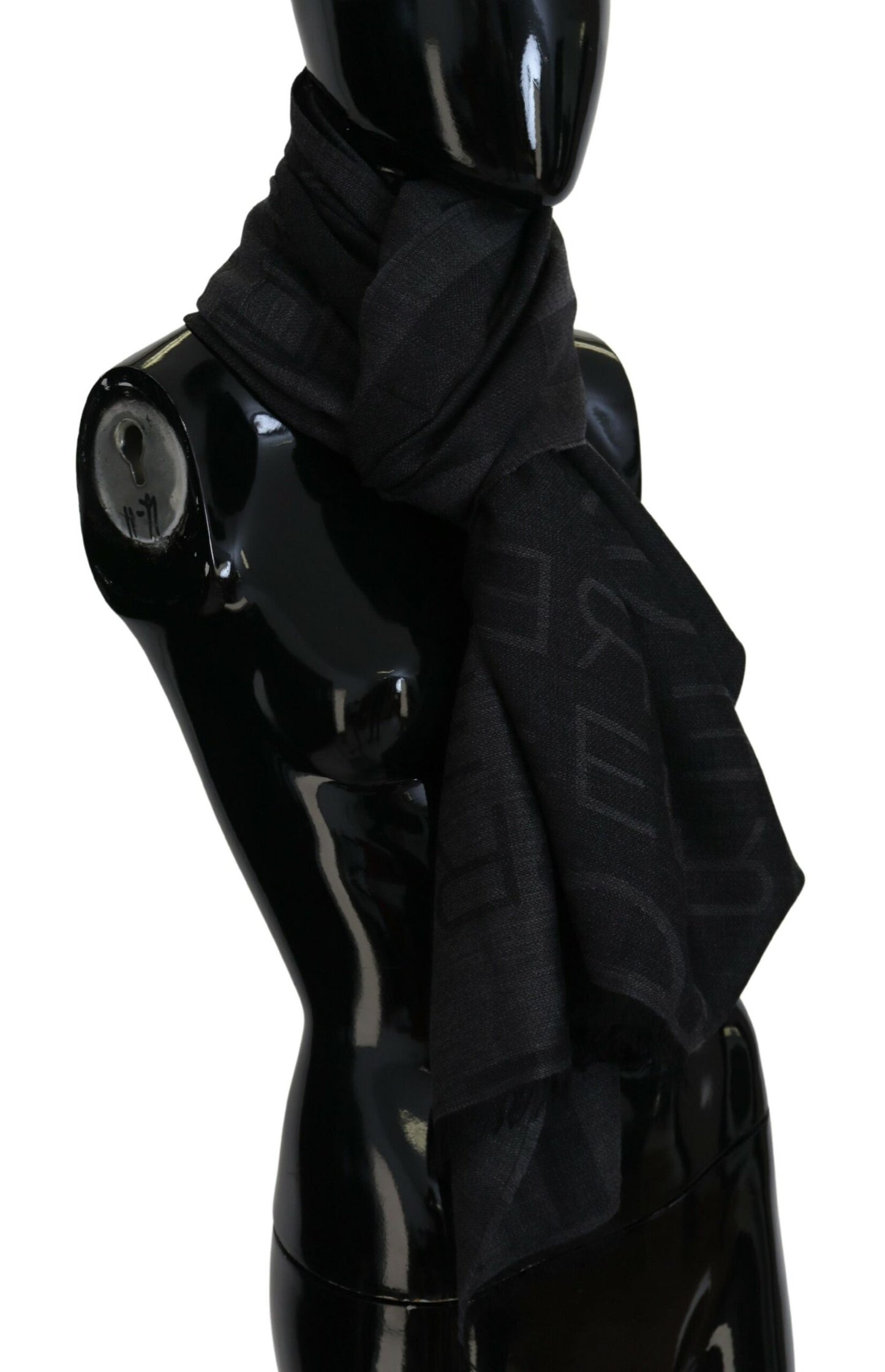 GF Ferre Ferre Black Black Lana a maglia Scialcini a forma di scialle di sciarpa