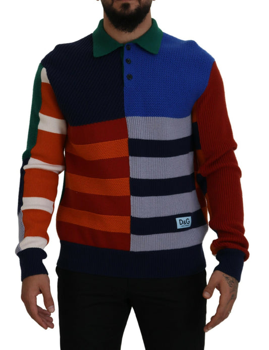 Dolce & Gabbana Pullover Sweater in Multicolor Stripes