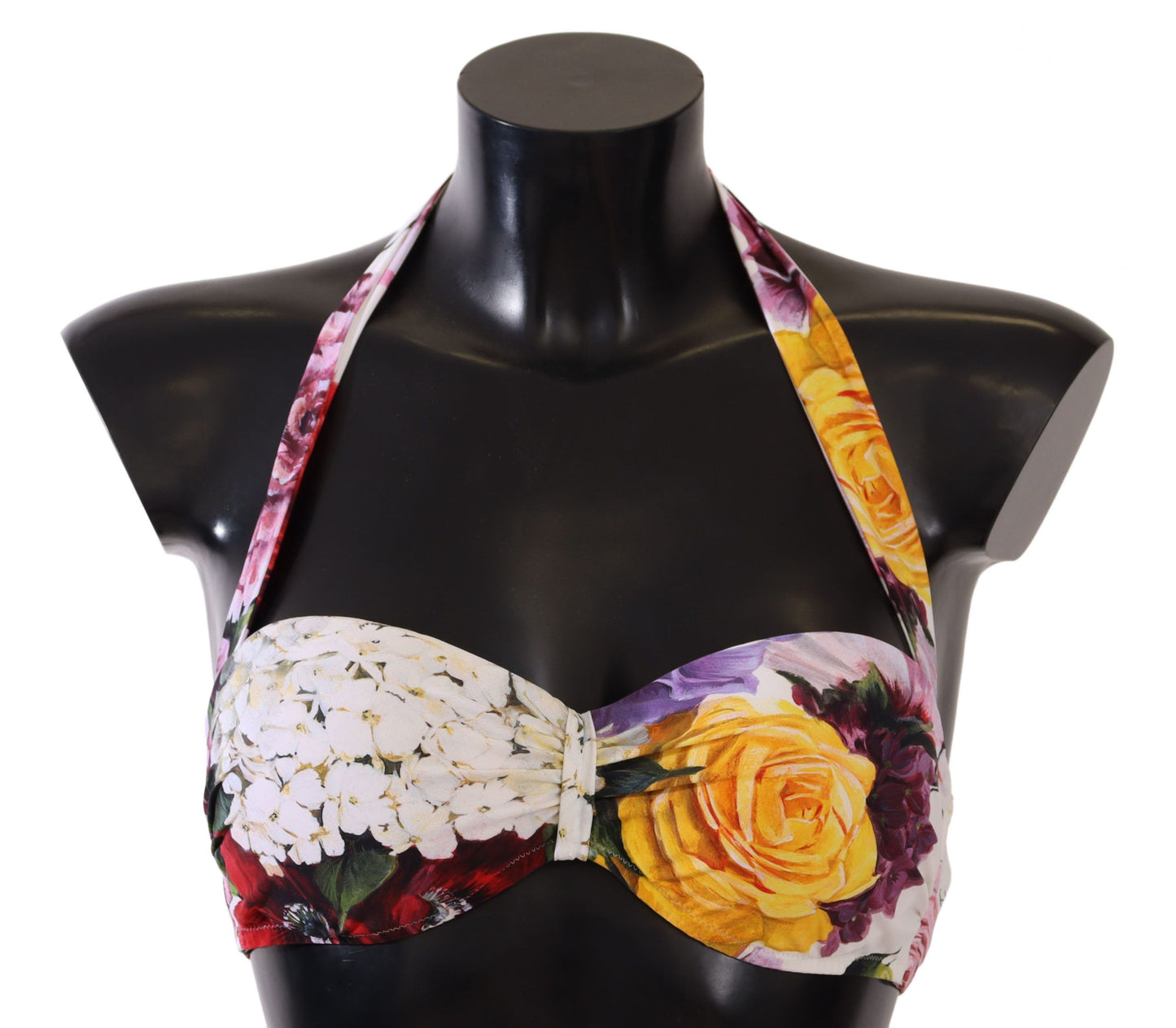 Dolce & Gabbana Multicolor Floral Swimsuit Bikini Top Maillots de bain