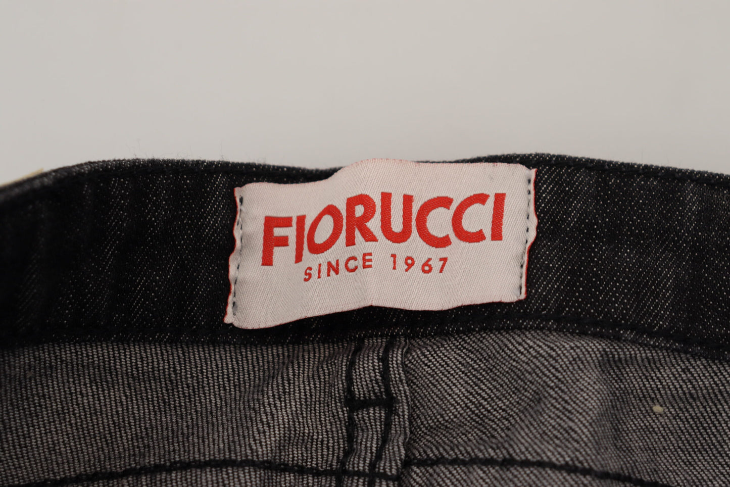 Fiorucci Black Cotton Basse taille skinny femmes jeans décontractés