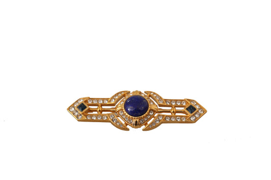 Dolce & Gabbana Gol Tone en laiton Crystal Crystal Embelli Pin Brooch