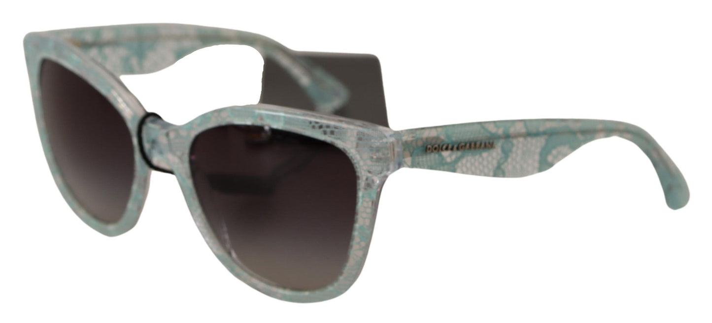 Dolce & Gabbana Blue Lace Crystal Acetat Schmetterling DG4190 Sonnenbrille