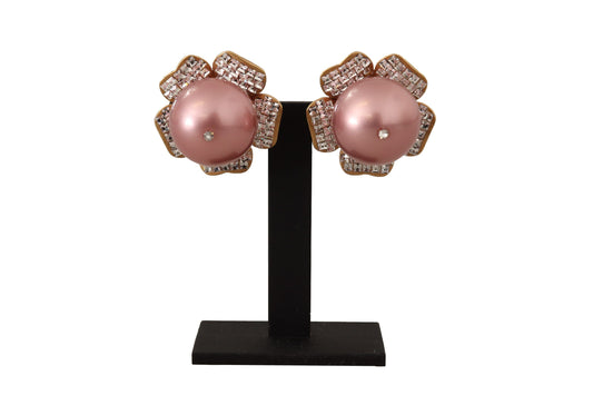 Boucles d'oreilles à bijoux Floral Clip-on de Tone Gold Dolce & Gabbana Gold