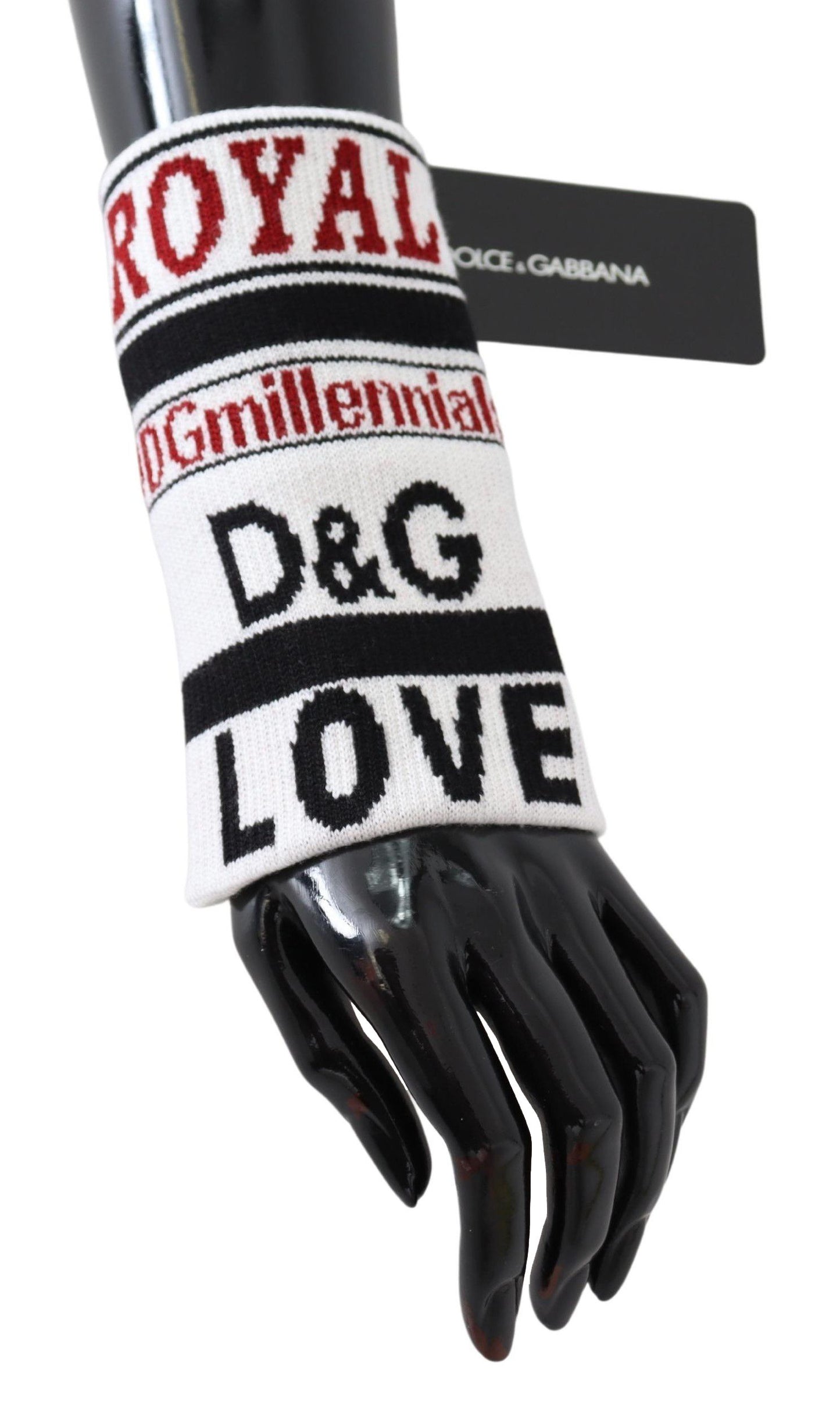 Dolce & Gabbana Multicolor Woll Strick D & G Liebes -Armband Wrap