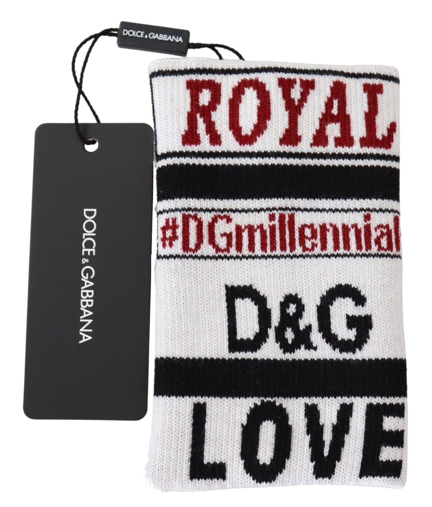 Dolce & Gabbana Multicolor Wool Knit D & G Love Doldband Wrap