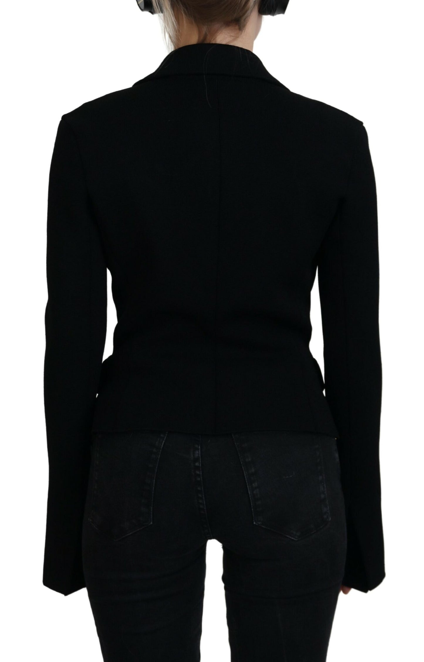 Dolce & Gabbana Black Button Cardigan Blazer Viscose Giacca