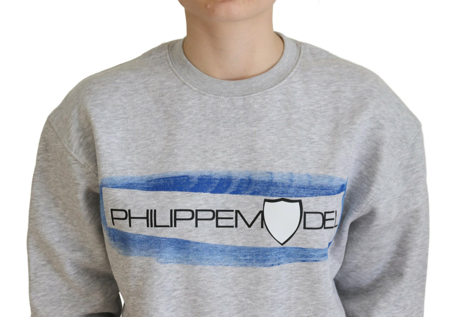 Philippe Model Grey Printed Long Sleeves Pullover Pullover