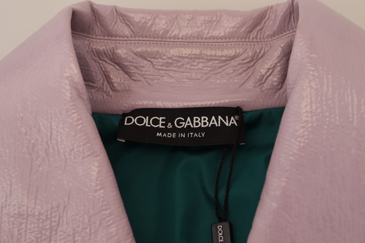 Dolce & Gabbana Purple Cotton Botton Down Cropped Giacca