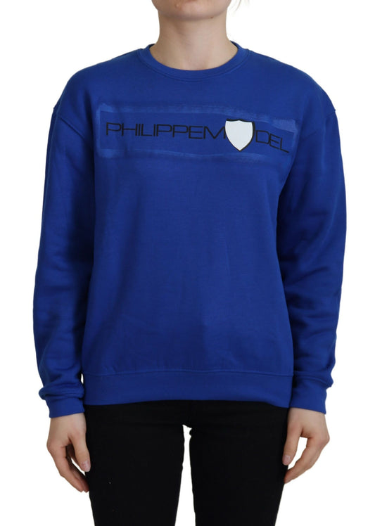 Philippe Model Blue Printed Long Sleeves Pullover Pullover
