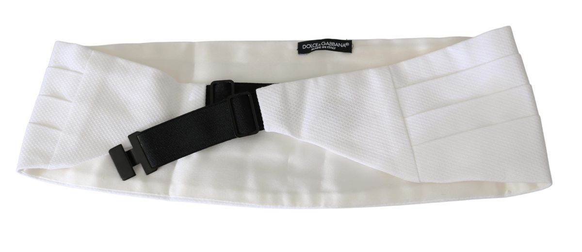Dolce & Gabbana White Men Cintura in vita Cotone Cummerbund