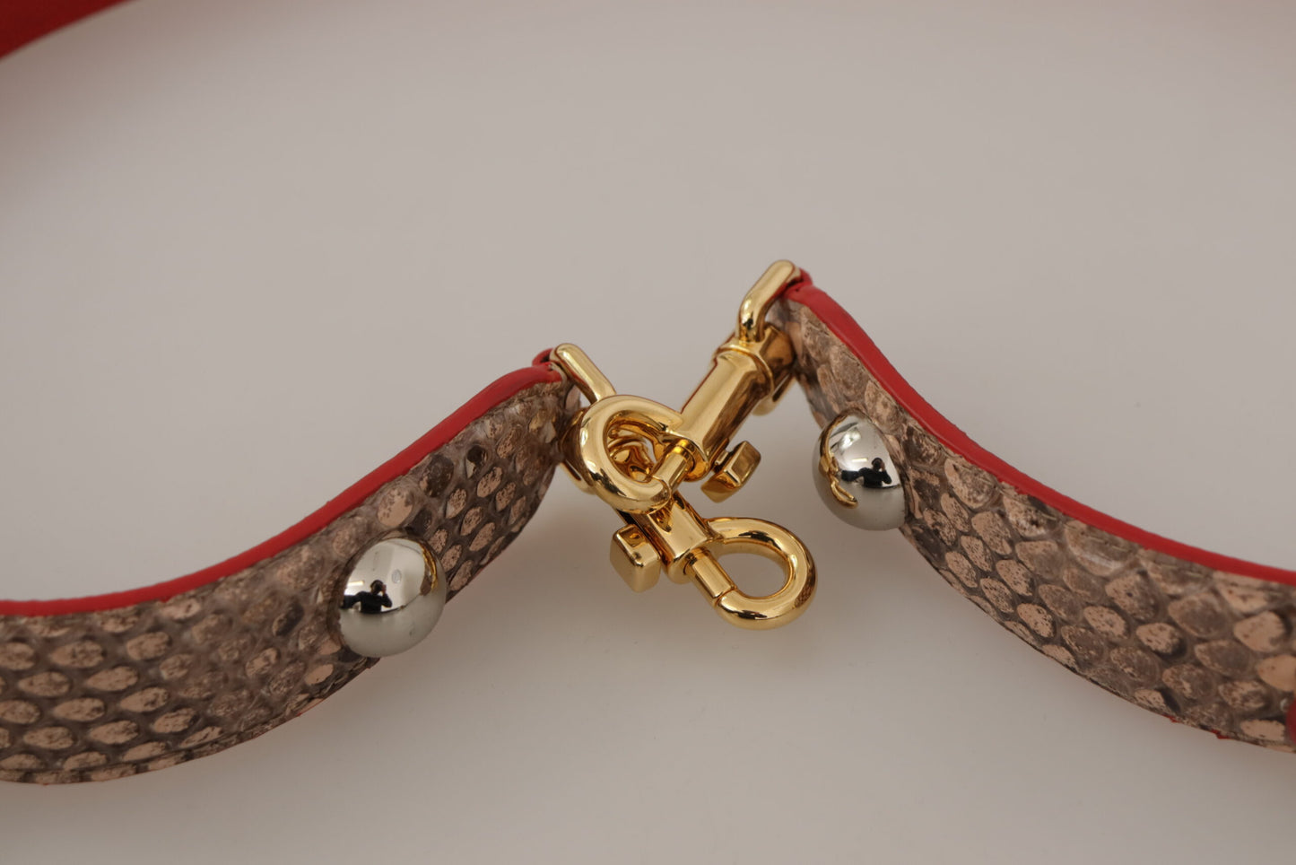 Dolce & Gabbana Brown Python in pelle Python Cristalli spalla