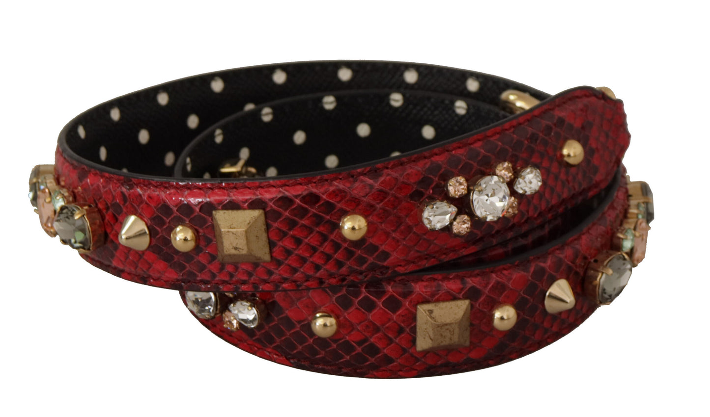 Dolce & Gabbana Red Python in pelle Python Cristalli reversibili